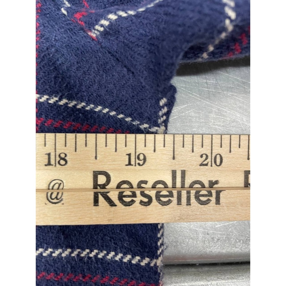 Taylor Stitch Flannel Button Up Shirt Mens 38 Blue Plaid Casual Long Sleeve - Picture 6 of 8